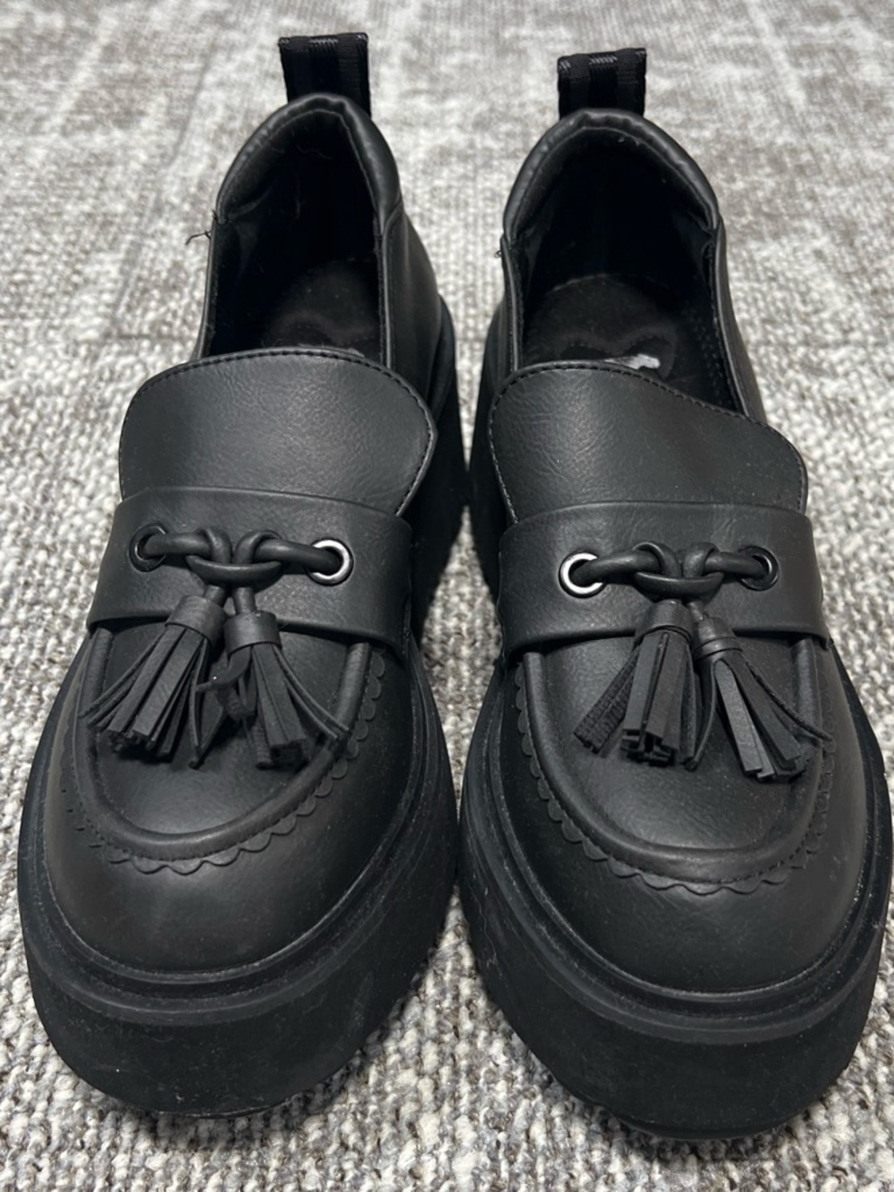 Rocket Dog Black Chunky Tassel Loafers